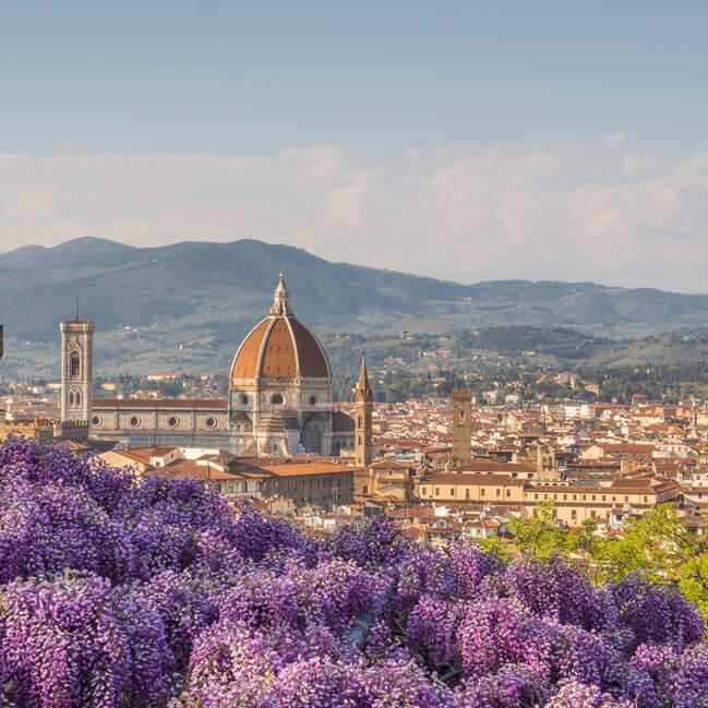 Overlooking the city of Florence in Italy